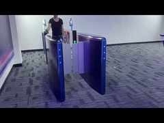 Φραγμός πτερυγίων από ανοξείδωτο χάλυβα 304, σύστημα ελέγχου πρόσβασης περιστροφικής πύλης ασφαλείας