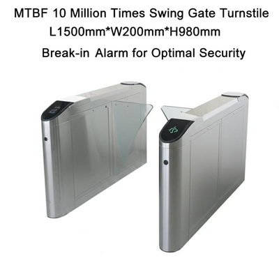 Αγορά MTBF 10 εκατομμύρια φορές Swing Gate Turnstile L1500mm*W200mm*H980mm Alarm Break-in για βέλτιστη ασφάλεια online manufacture