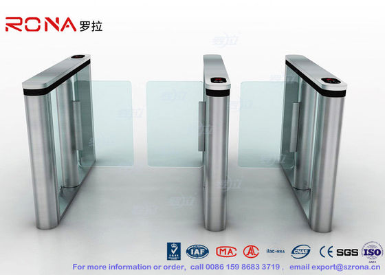 Βουρτσισμένη επιφάνειας ταχύτητας πυλών Fastlane περιστροφική πύλη ύψους περιστροφικών πυλών μισή με τον αναγνώστη δακτυλικών αποτυπωμάτων