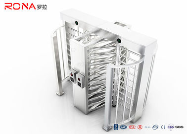 Για τους πεζούς ενσωματωμένο RFID ελέγχου προσπέλασης πλήρες σύστημα ασφαλείας δακτυλικών αποτυπωμάτων ύψους περιστροφική πύλη